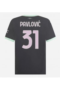 AC Milan Strahinja Pavlovic #31 Jalkapallovaatteet Kolmaspaita 2024-25 Lyhythihainen